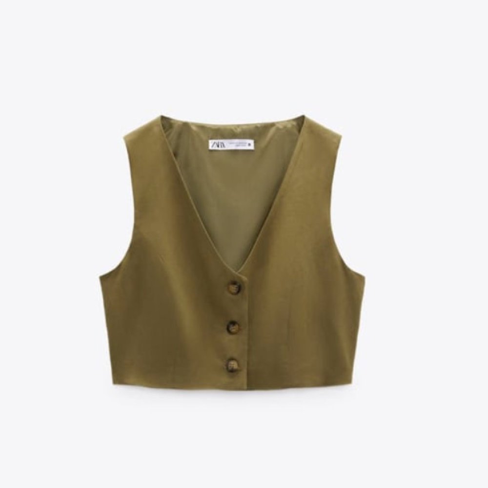 Zara Cropped Vest - Small
